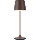 QAZQA Tafellamp roestbruin incl. LED IP65 oplaadbaar met laadstation - Bass