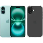 Apple iPhone 16 Plus 128GB Groen + BlueBuilt Protective Back Cover Transparant