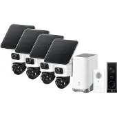 Eufy EufyCam S4 4-Pack + HomeBase 3 + Video Doorbell E340 + Chime