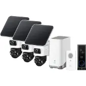 Eufy Anker eufyCam S4 3-Pack + HomeBase 3 + Video Doorbell E340 + Chime