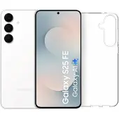 Samsung Galaxy S25 FE 128GB Wit 5G + BlueBuilt Back Cover Transparant