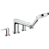 Hansgrohe Talis E afdekset 4-gats badrandcombinatie Chroom