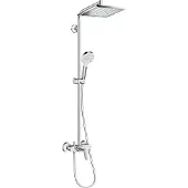 Hansgrohe Crometta E opbouw regendouche met mengkraan chroom
