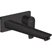 Hansgrohe Wastafelmengkraan Talis E Afdekset Uitloop 22.5 cm en Afvoerplug Mat Zwart