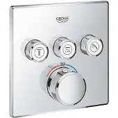 GROHE Grohtherm SmartControl - Inbouw thermostaatkraan, 3 kranen, chroom met 3 functies, chroom 29126000