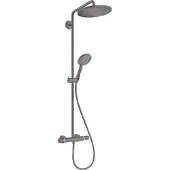 Hansgrohe Doucheset croma select s 280 met thermostaat 1 jet en raindance handdouche geborsteld zwart chroom
