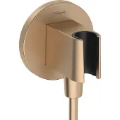 Hansgrohe FixFit S muuraansluitbocht met handdouchehouder, Brushed Bronze