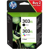 HP 303XL (3YN10AE) Inktcartridge Zwart + 3 kleuren Multipack Hoge capaciteit