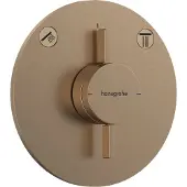 Hansgrohe DuoTurn S - Inbouwkraan, voor 2 functies, geborsteld brons 75418140
