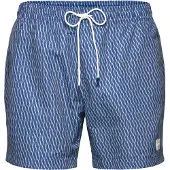 BOSS Zwemshorts 'Vibe' blauw / wit