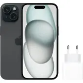 Apple iPhone 15 128GB Zwart + Snellader