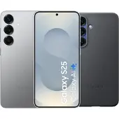Samsung Galaxy S25 512GB Zilver 5G + Kindsuit Back Cover Zwart