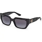 GUESS Zonnebril Met Glanzend Zwart Frame En Getinte Glazen Met Kleurverloop