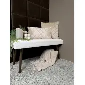 NOVÉE Sierkussen velvet cross beige | 45 x 45 cm | velvet/polyester