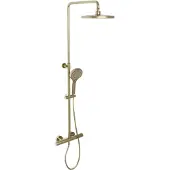 Blaufoss Onos 250 thermostatische kraan regendoucheset Brushed Champagne Gold