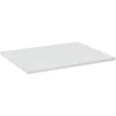 Linie Lado enkel wastafelblad mat wit composiet marmer 60 x 46 cm