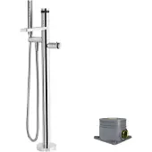 Blaufoss Sonic vrijstaande badkraan thermostatisch chroom