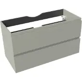 Linie Lado zwevende wastafelonderkast 100 x 46 cm greige 2 lades