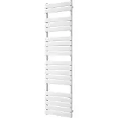VIPERA Vulcan enkele handdoekradiator 50 x 180 cm zowel elektrisch als cv mogelijk mat wit zijaansluiting 1.044W