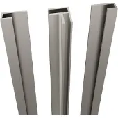 Linie set hoekprofiel + zijprofielen voor douchewandbekleding 210 cm zijdegrijs