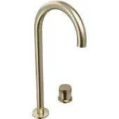 Blaufoss Pavilion Curve verhoogde wastafelkraan Brushed Champagne Gold
