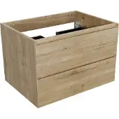 Balmani Mitra zwevend wastafelonderkast 75 x 55 cm ruwe eik 2 lades