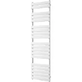 VIPERA Vulcan enkele handdoekradiator 50 x 180 cm centrale verwarming mat wit zij- en middenaansluiting 1.044W