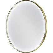 Balmani Secret rond badkamerspiegel Brushed Champagne Gold Ø 80 cm met spiegelverlichting en anti-damp