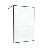 Balmani Framed inloopdouche 140 x 210 cm helder glas mat zwart profiel