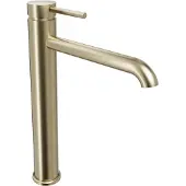 Blaufoss Round verhoogde wastafelkraan Brushed Champagne Gold