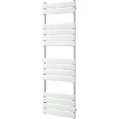 VIPERA Vulcan enkele handdoekradiator 50 x 150 cm centrale verwarming mat wit zij- en middenaansluiting 884W
