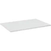 Linie Lado enkel wastafelblad mat wit composiet marmer 70 x 46 cm