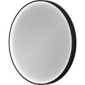 Balmani Secret Black rond badkamerspiegel zwart Ø 60 cm met spiegelverlichting en anti-damp