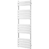 VIPERA Vulcan enkele handdoekradiator 50 x 150 cm centrale verwarming Glanzend Wit zij- en middenaansluiting 884W