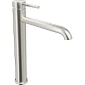 Blaufoss Round verhoogde wastafelkraan Brushed CoolMetal