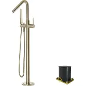 Blaufoss Round Move vrijstaande badkraan Brushed Champagne Gold