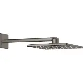 GROHE Rainshower hoofddouche+arm vierkant hard graphite geborsteld