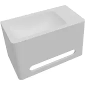 Balmani Deco handenwasser 40 x 22 cm Mat Witte Solid Surface