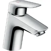 Hansgrohe Logis - Wastafelmengkraan - Ééngreeps bediening - CoolStart energiebesparend - Met trekwaste - 70mm - Chroom