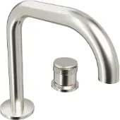 Blaufoss Pavilion Flat 2-gats wastafelkraan Brushed CoolMetal
