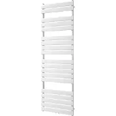 VIPERA Vulcan enkele handdoekradiator 60 x 180 cm centrale verwarming Glanzend Wit zij- en middenaansluiting 1.298W