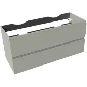 Linie Lado zwevende wastafelonderkast 120 x 46 cm greige 2 lades
