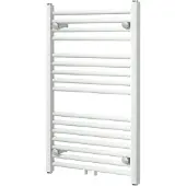 VIPERA Kanza enkele handdoekradiator 50 x 80 cm centrale verwarming mat wit Zij- en middenaansluiting 448W