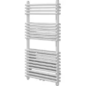 VIPERA Alegria dubbele handdoekradiator 50 x 100 cm centrale verwarming Glanzend Wit zij- en middenaansluiting 929W