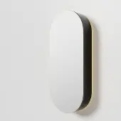 Balmani Mara spiegelkast 45 x 100 cm Mat Zwart met anti-damp