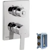 Blaufoss Smartbox inbouw douchemengkraan 2 functies glanzend chroom incl. inbouwelement
