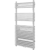 VIPERA Alegria dubbele handdoekradiator 60 x 120 cm centrale verwarming mat wit zij- en middenaansluiting 1.327W