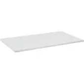 Linie Lado enkel wastafelblad mat wit composiet marmer 80 x 46 cm