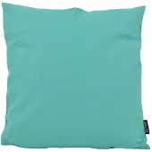 Gek op kussens! Sierkussen uni aqua | 45 x 45 cm | katoen/polyester