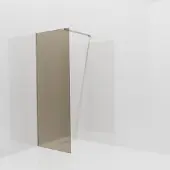 Balmani Modular inloopdouche: 80 x 200 cm, Brons glas, Brushed CoolMetal profielen